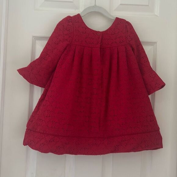Laura Ashley London girls dress Lace Red size 4 - Picture 4 of 7